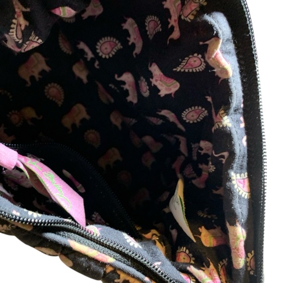 Vera Bradley Black and Pink Elephant Hobo Bag - Picture 6 of 8